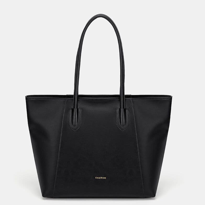 ビジネスバッグ レディース 上品レザー配色トートバッグ