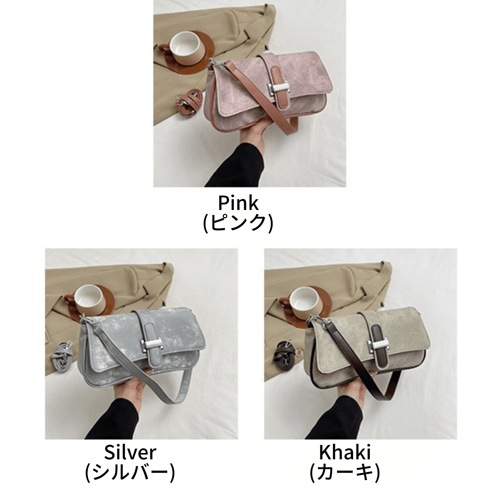 ビジネスバッグ レディース 上品フラップ金具ショルダーバッグ