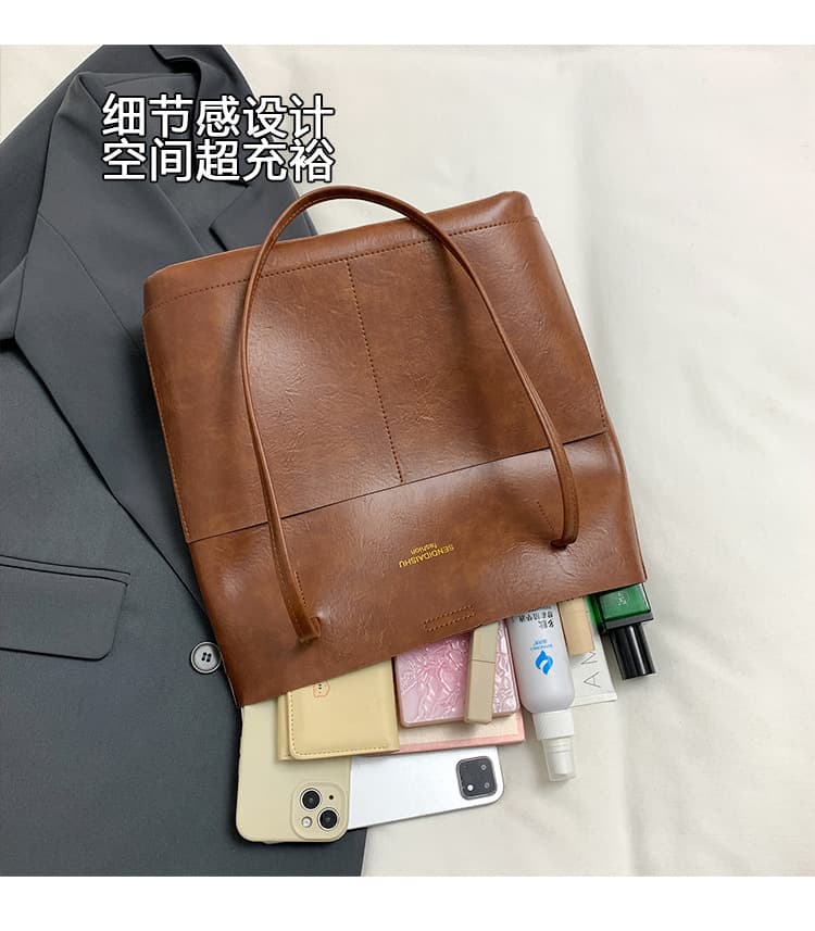ビジネスバッグ レディース 上質感シンプル肩掛けトートバッグ