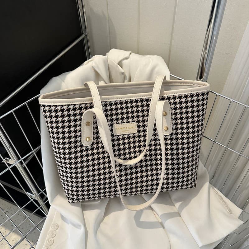 レディース ビジネスバッグ レディース 千鳥格子柄 上品トートバッグ