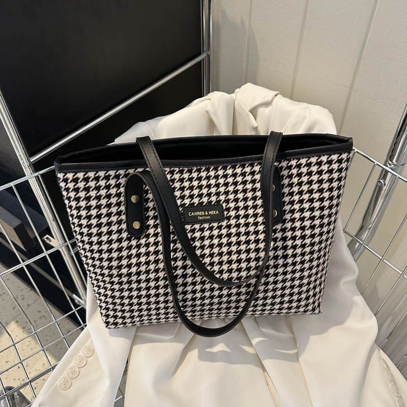 レディース ビジネスバッグ レディース 千鳥格子柄 上品トートバッグ
