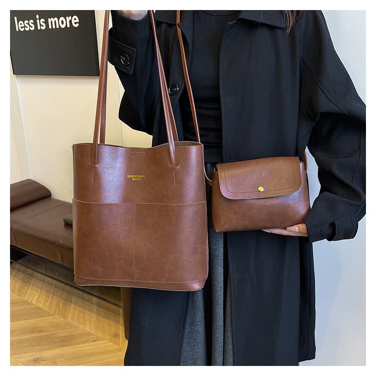 ビジネスバッグ レディース 上質感シンプル肩掛けトートバッグ
