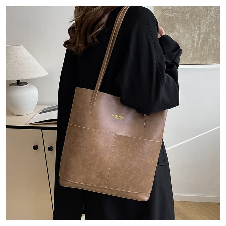 ビジネスバッグ レディース 上質感シンプル肩掛けトートバッグ