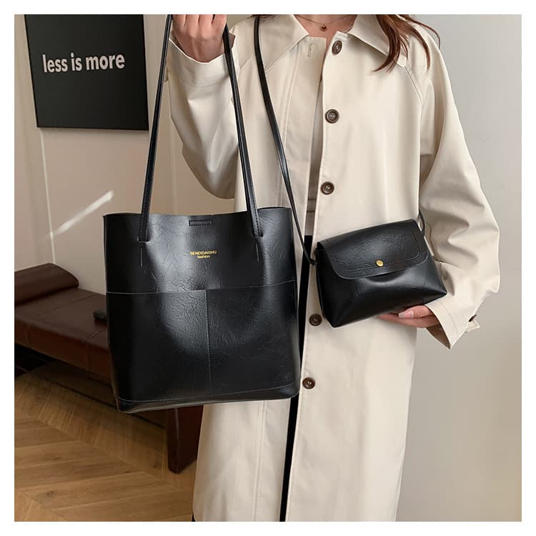 ビジネスバッグ レディース 上質感シンプル肩掛けトートバッグ