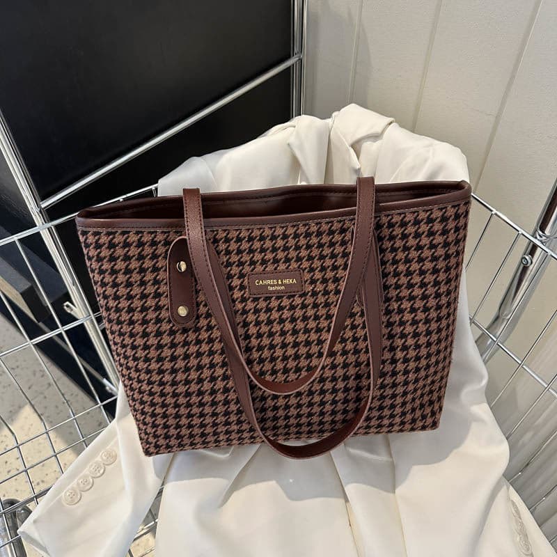 レディース ビジネスバッグ レディース 千鳥格子柄 上品トートバッグ
